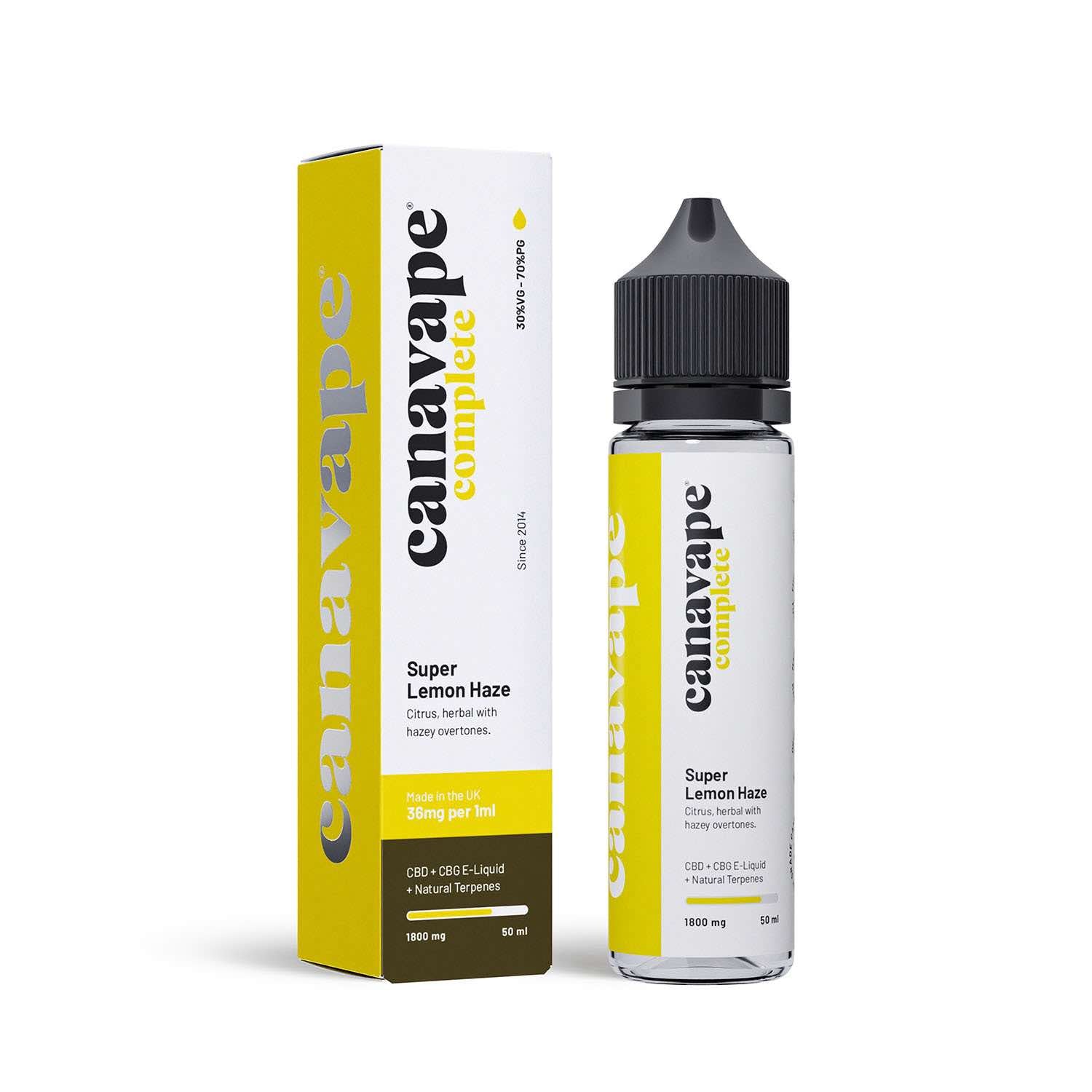 Canavape Super Lemon Haze Complete CBD E-Liquid 1800mg / 50ml Canavape Super Lemon Haze Complete CBD E-Liquid 1800mg / 50ml